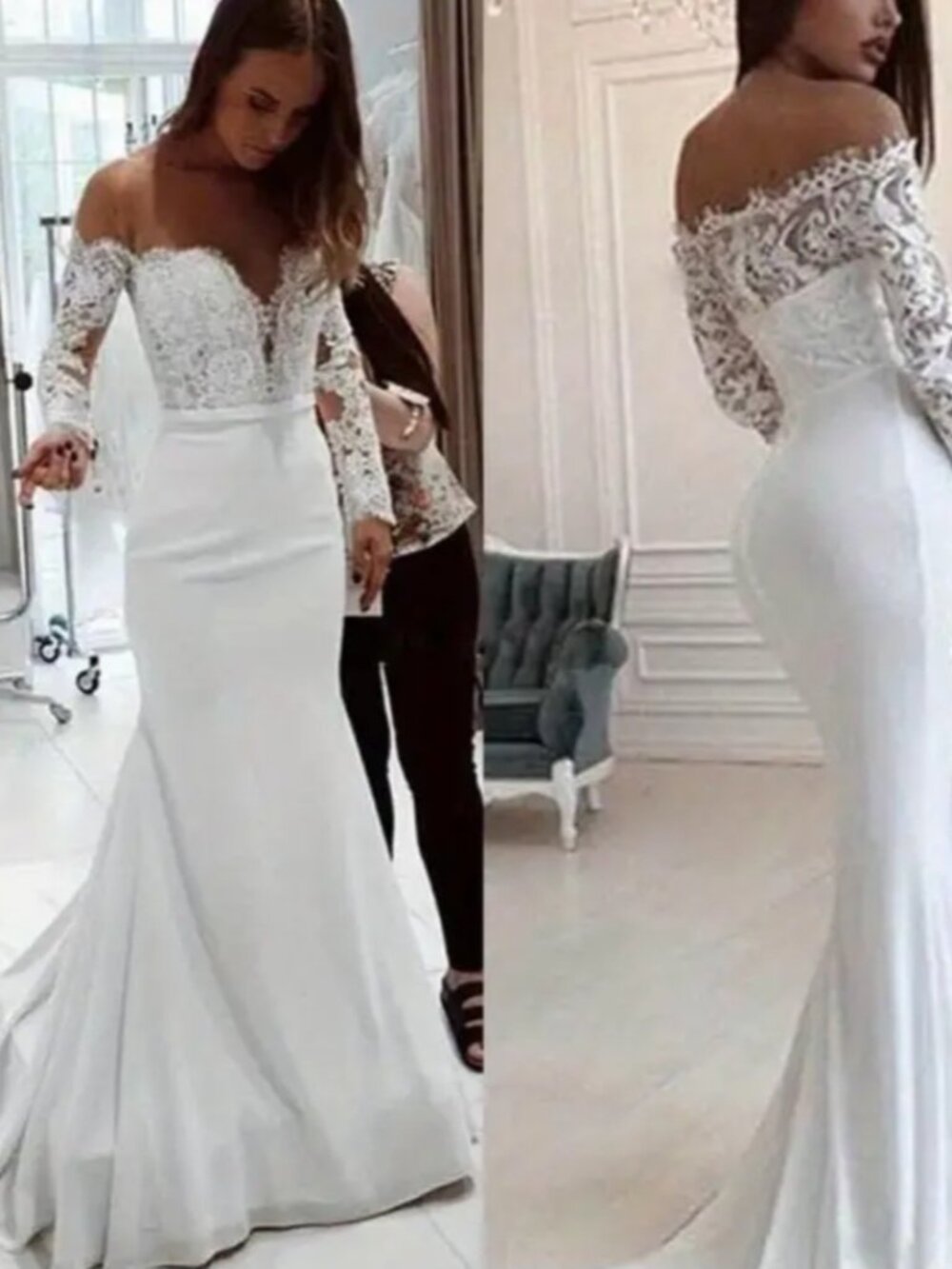 White wedding dress